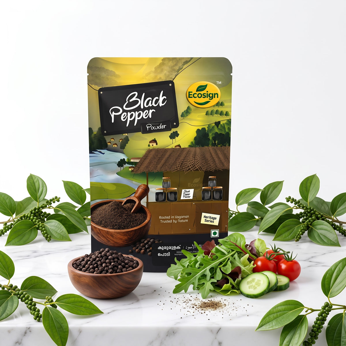 ECOSIGN Black Pepper Powder — Heritage Series Wayanaad
