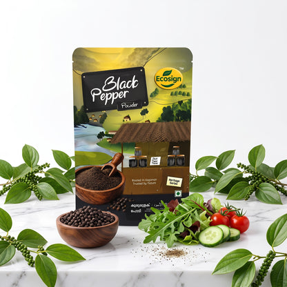 ECOSIGN Black Pepper Powder — Heritage Series Wayanaad