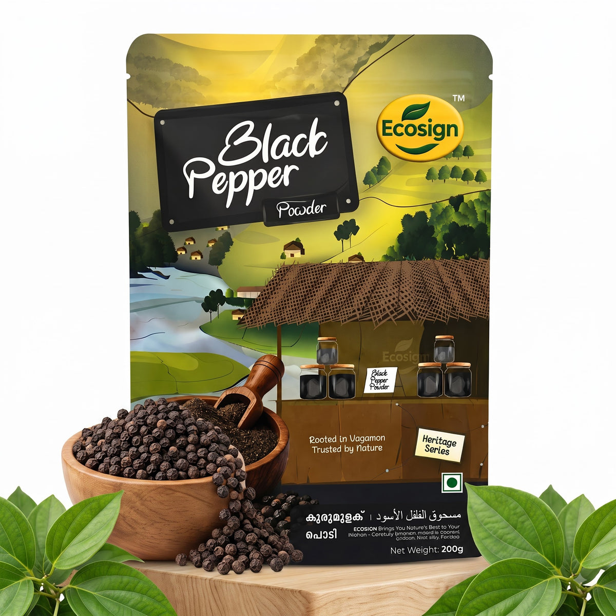 ECOSIGN Black Pepper Powder — Heritage Series Wayanaad