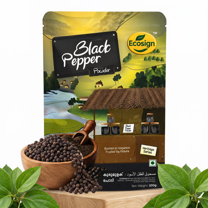 ECOSIGN Black Pepper Powder — Heritage Series Wayanaad