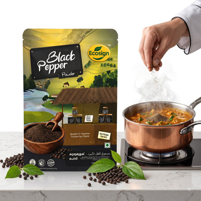ECOSIGN Black Pepper Powder — Heritage Series Wayanaad