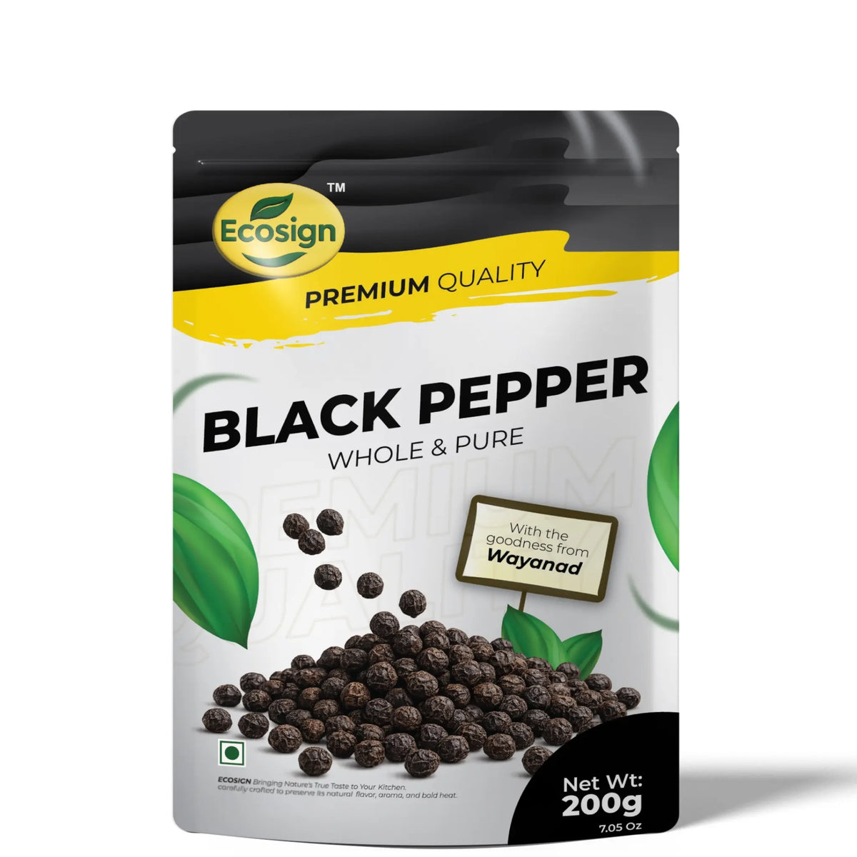 ECOSIGN Whole Black Pepper - Whole & Pure