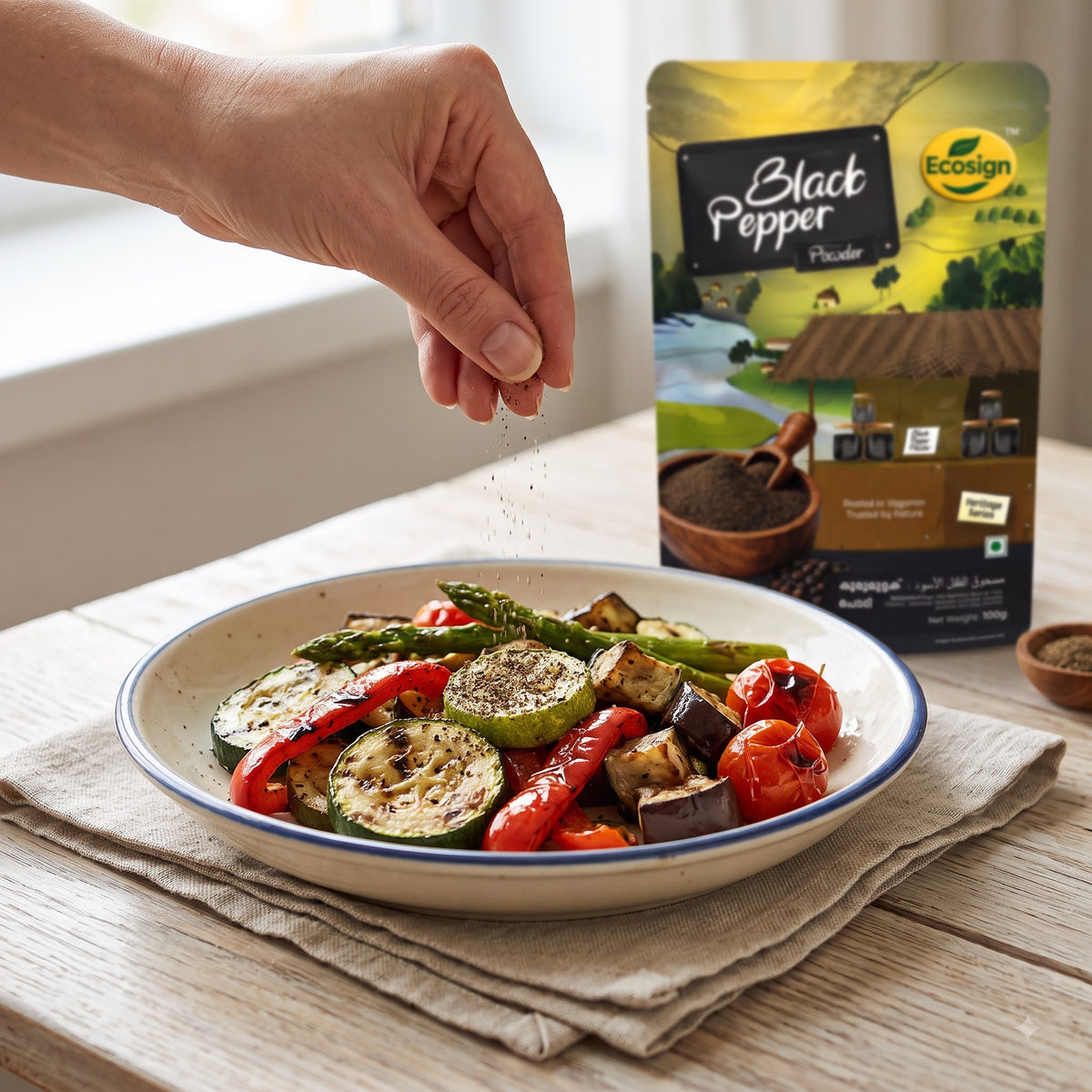 ECOSIGN Black Pepper Powder — Heritage Series Wayanaad