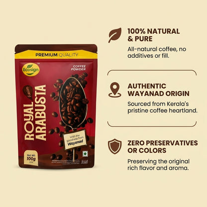 ECOSIGN Royal Arabusta Fusion Coffee – Wayanad